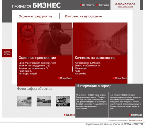  Образец портфолио - Интернет и мультимедиа. Интернет проекты - Березники